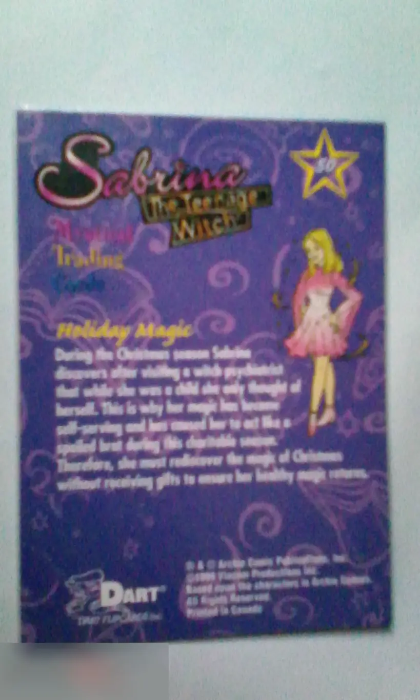 Мелисса Джоан Харт автограф на карточке Сабрина — маленькая ведьма 1