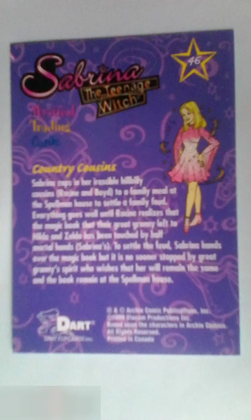 Мелисса Джоан Харт автограф на карточке Сабрина — маленькая ведьма 1