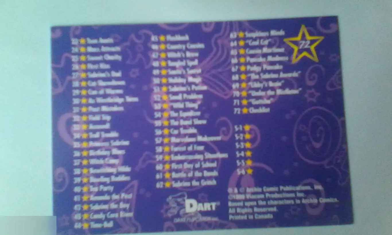 Мелисса Джоан Харт автограф на карточке Сабрина — маленькая ведьма 1