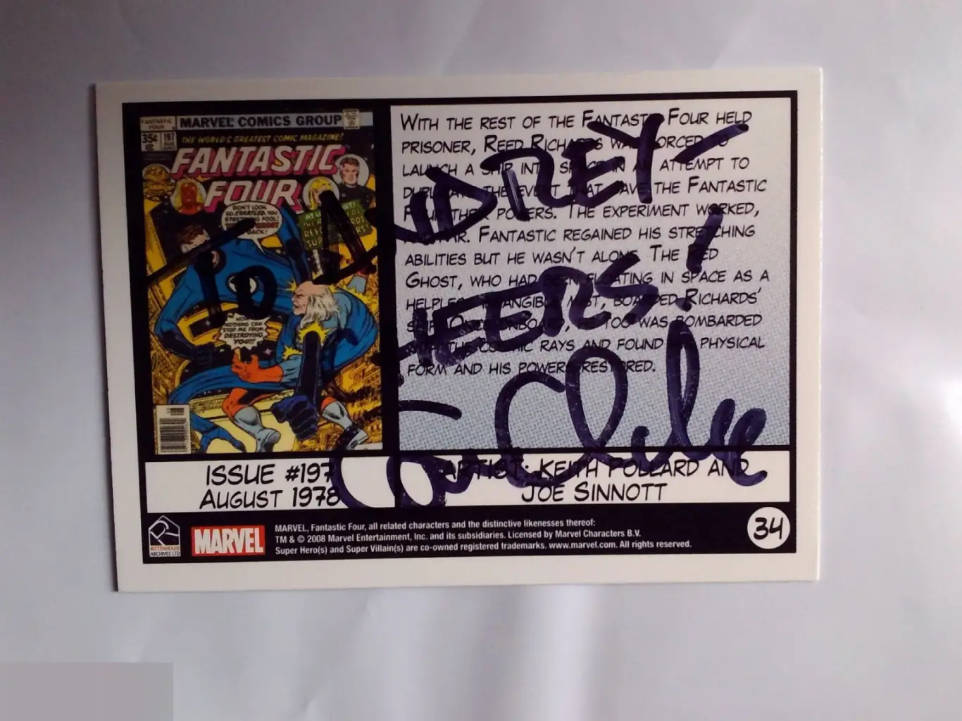 Кэм Кларк автограф на карточке