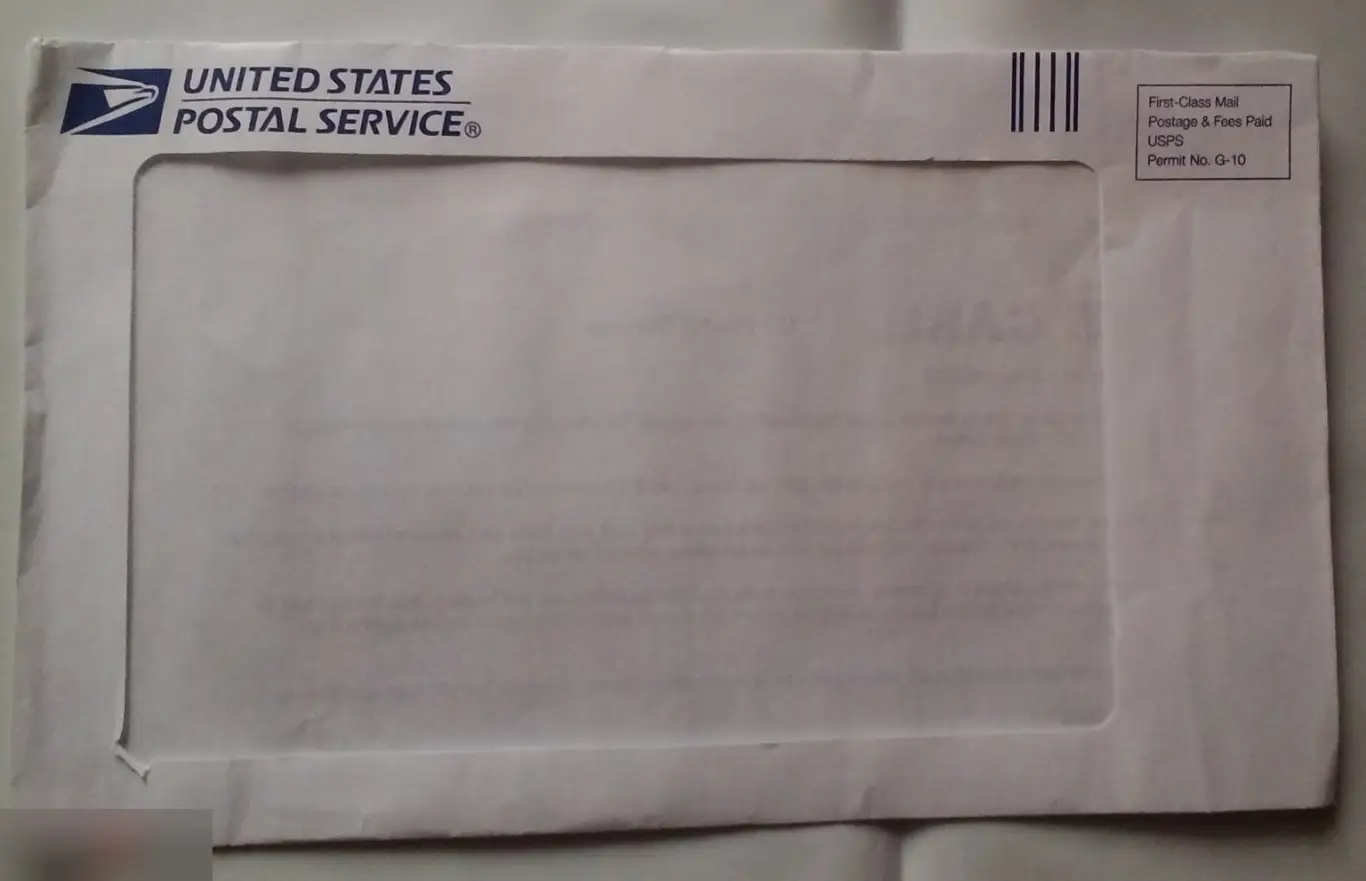 United States Postal Service прошедший почту конверт We Care США