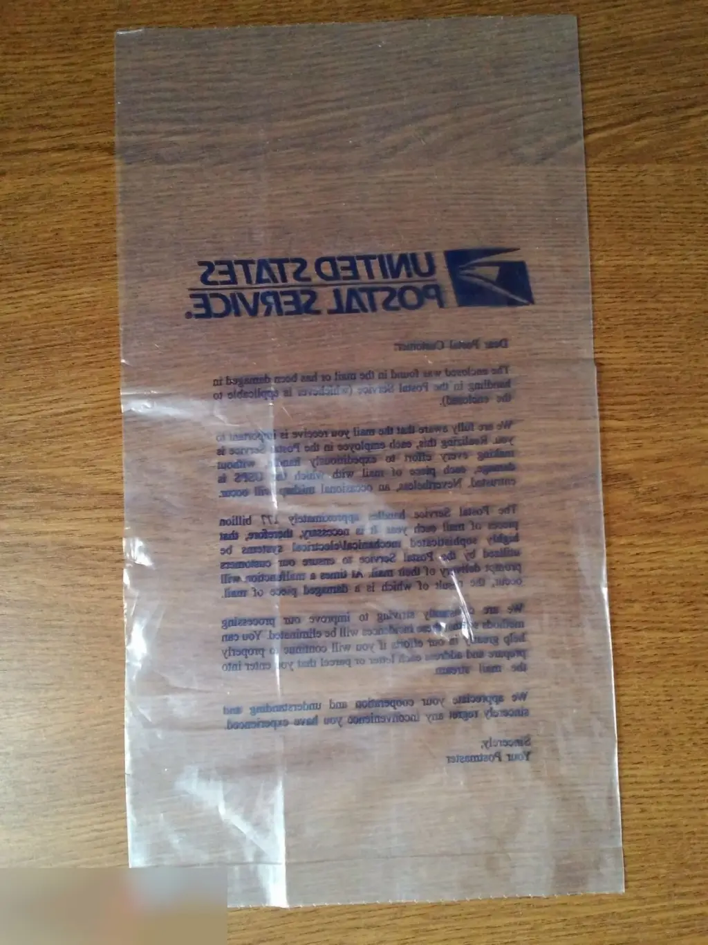 United States Postal Service прошедший почту конверт-пакет 2