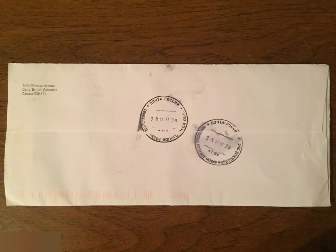 Конверт Okanagan Spring Канада 2011 1