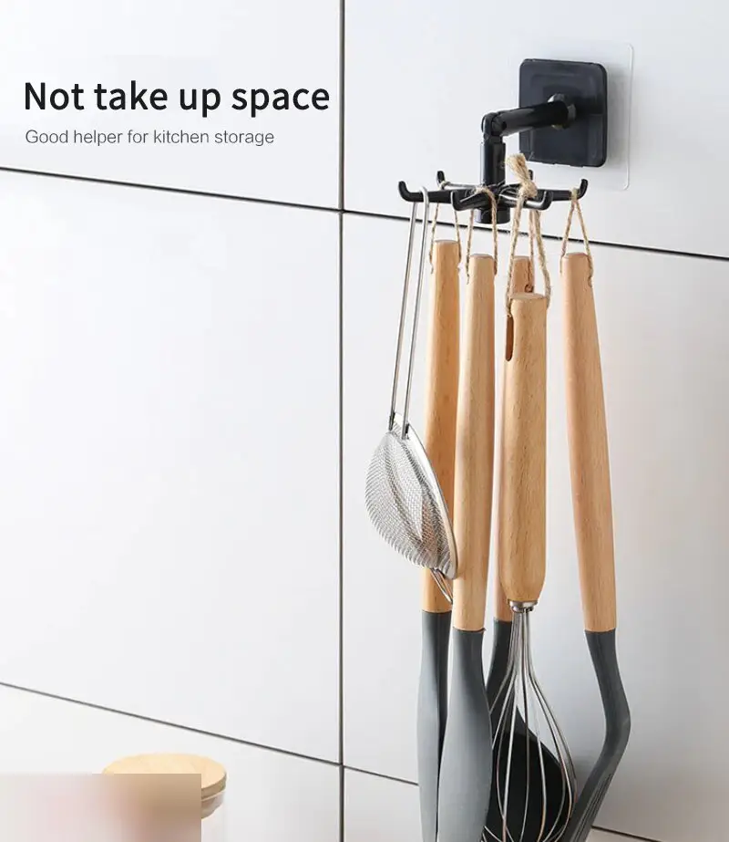 Универсальный вращающийся крючок-держатель для кухни