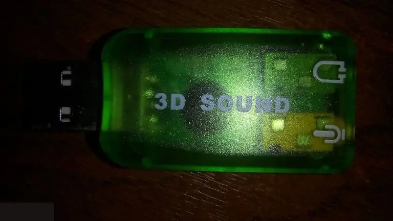 USB внешняя аудио звуковая карта зеленая