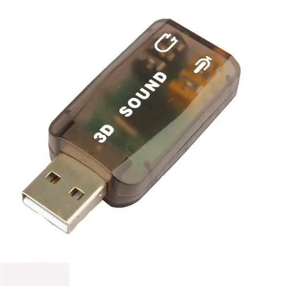 USB внешняя аудио звуковая карта черная