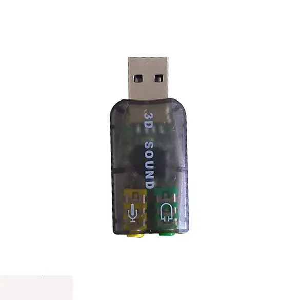 USB внешняя аудио звуковая карта черная 1