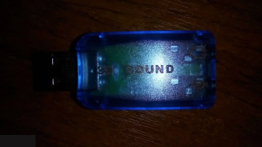 USB внешняя аудио звуковая карта синяя