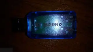 USB внешняя аудио звуковая карта синяя