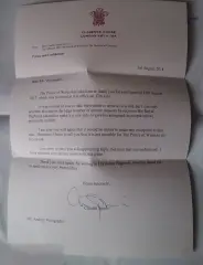 Конверт и письмо из Букингемского дворца 06.08.18 Чарльз, принц Уэльский