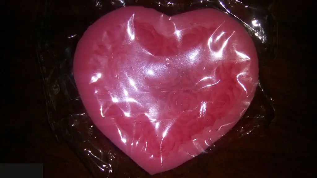 Сердце с цветами форма для мыла силикон