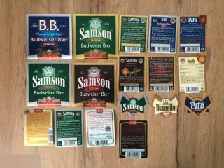 Samson Чехия пивные этикетки 17 штук