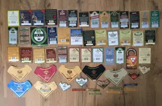 Разные пивные этикетки 57 штук