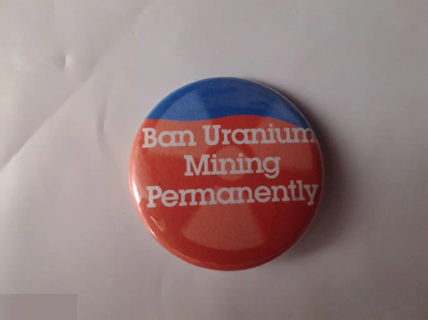 Значок Ban Uranium Mining Permanently