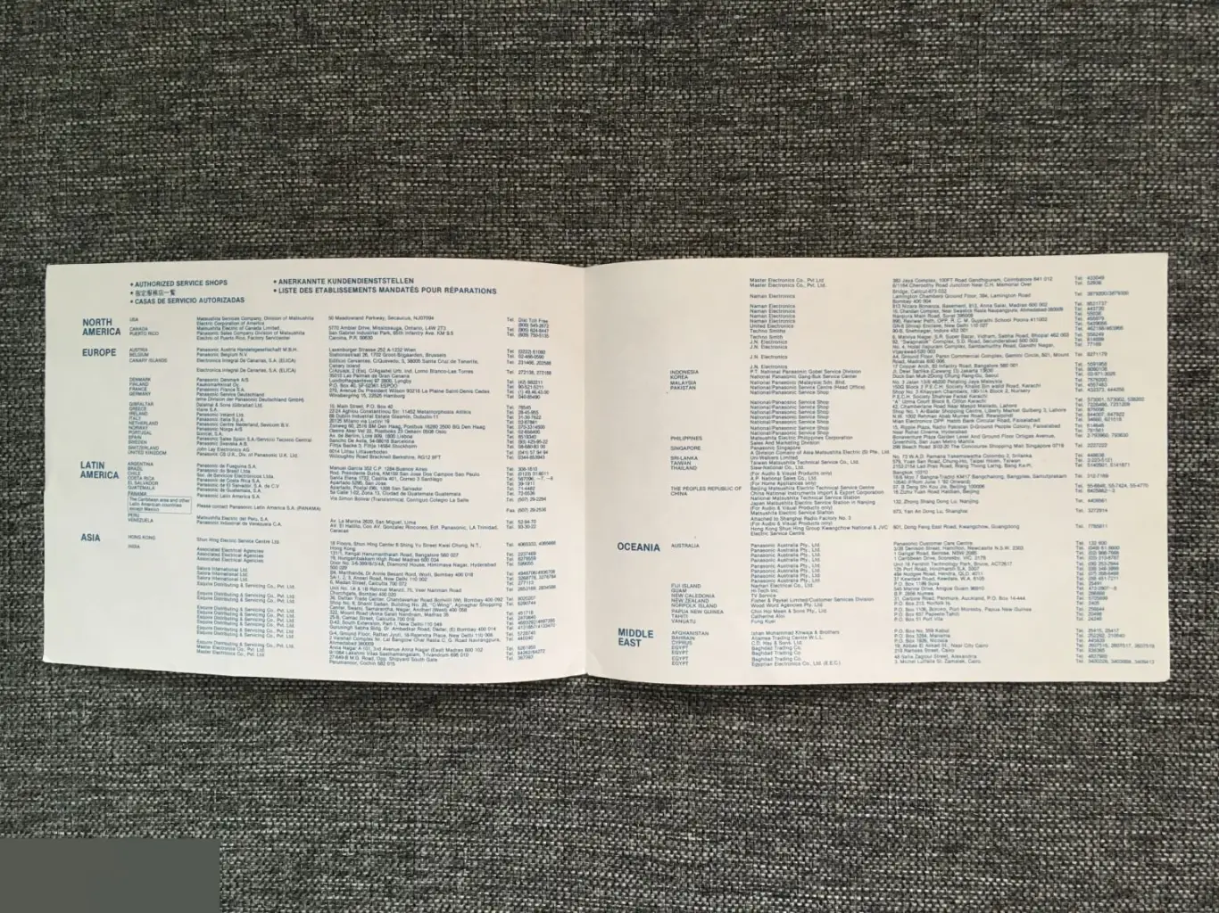 National Panasonic Technics. Product service guide 1