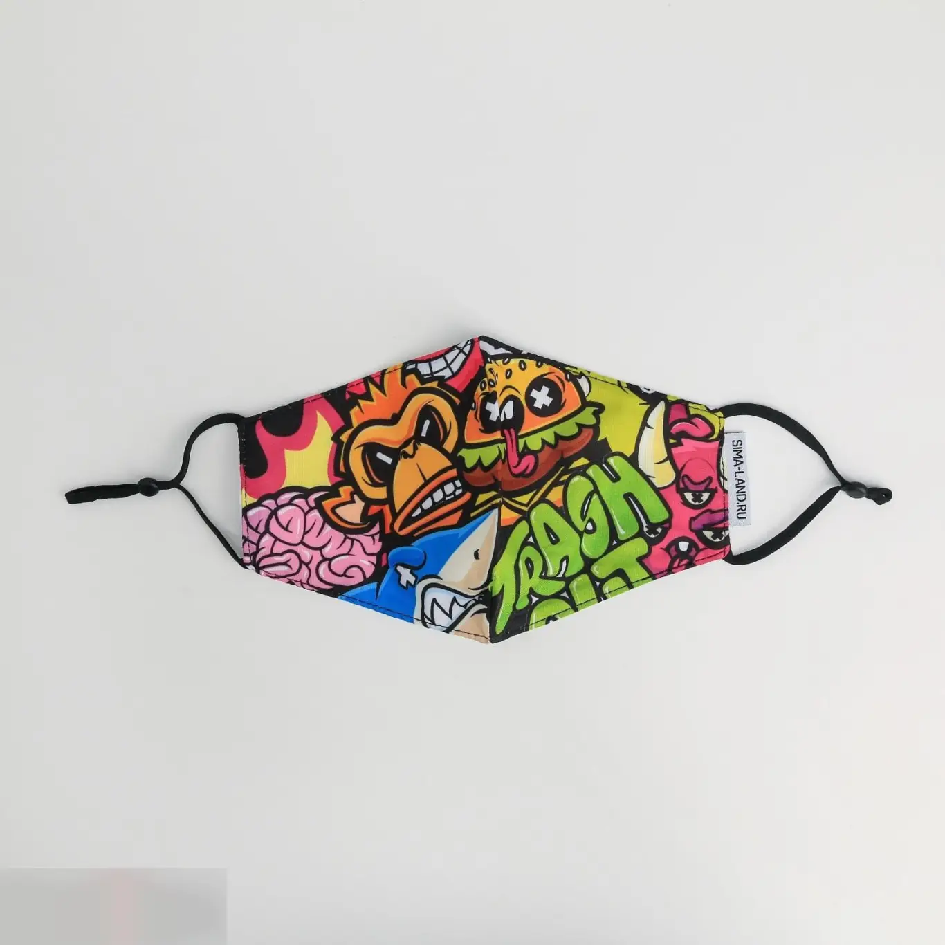 Маска тканевая с регулирующимися завязками TRASH синтетика 1
