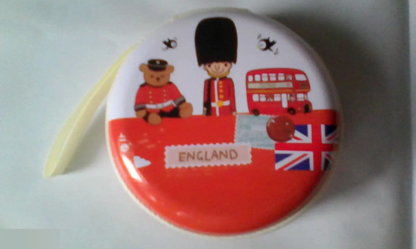 Металлическая круглая коробочка бокс для мелочей таблеток украшений наушников I Love London