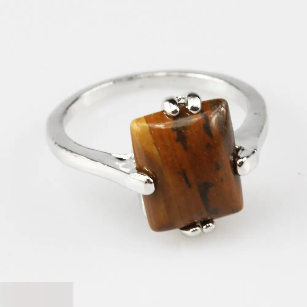 Кольцо тигровый глаз покрытие серебро 925 7