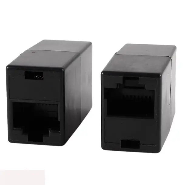 Коннектор удлинитель RJ45 черный