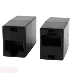 Коннектор удлинитель RJ45 черный