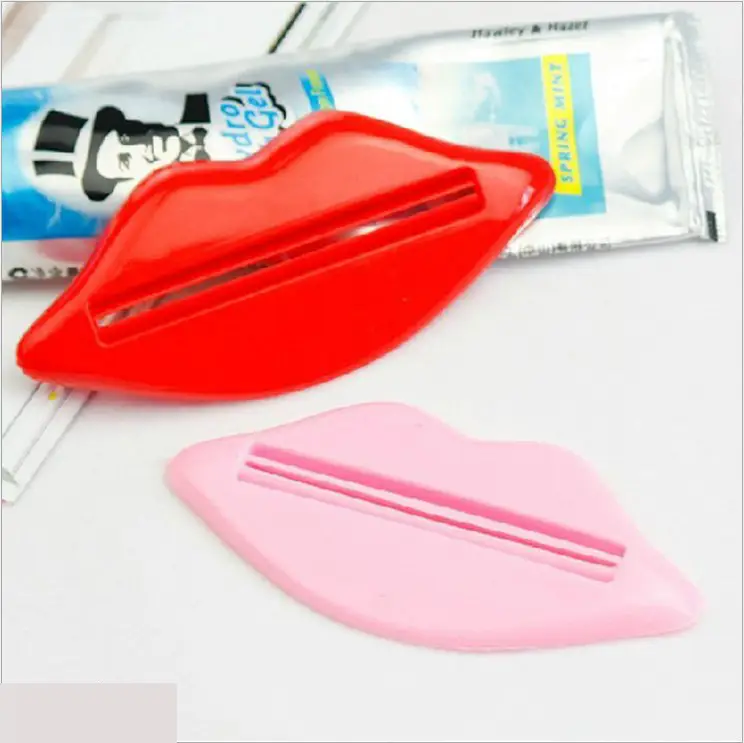 Выдавливатель для тюбиков давилка губы красная дозатор