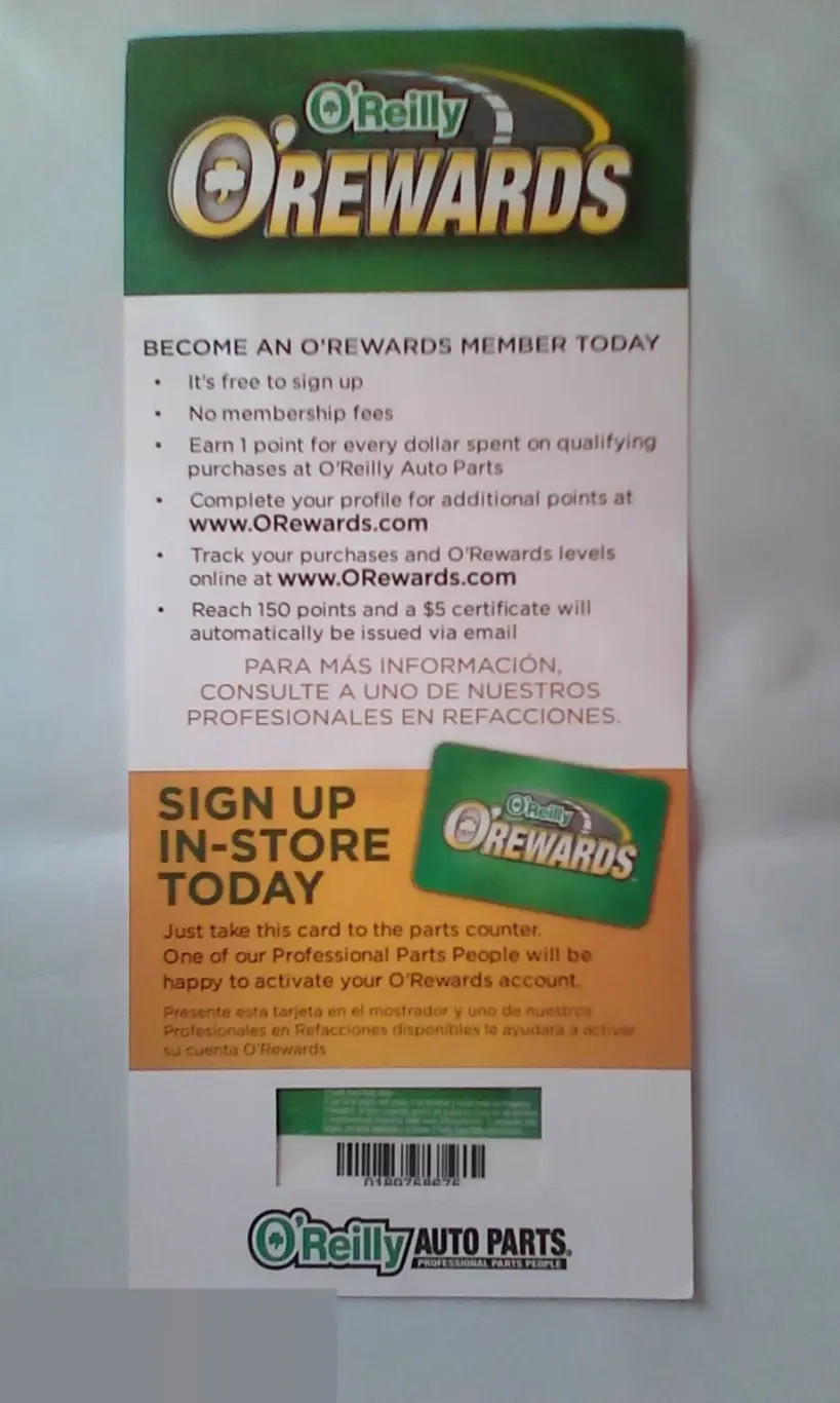 O'Reilly O'Rewards США 1