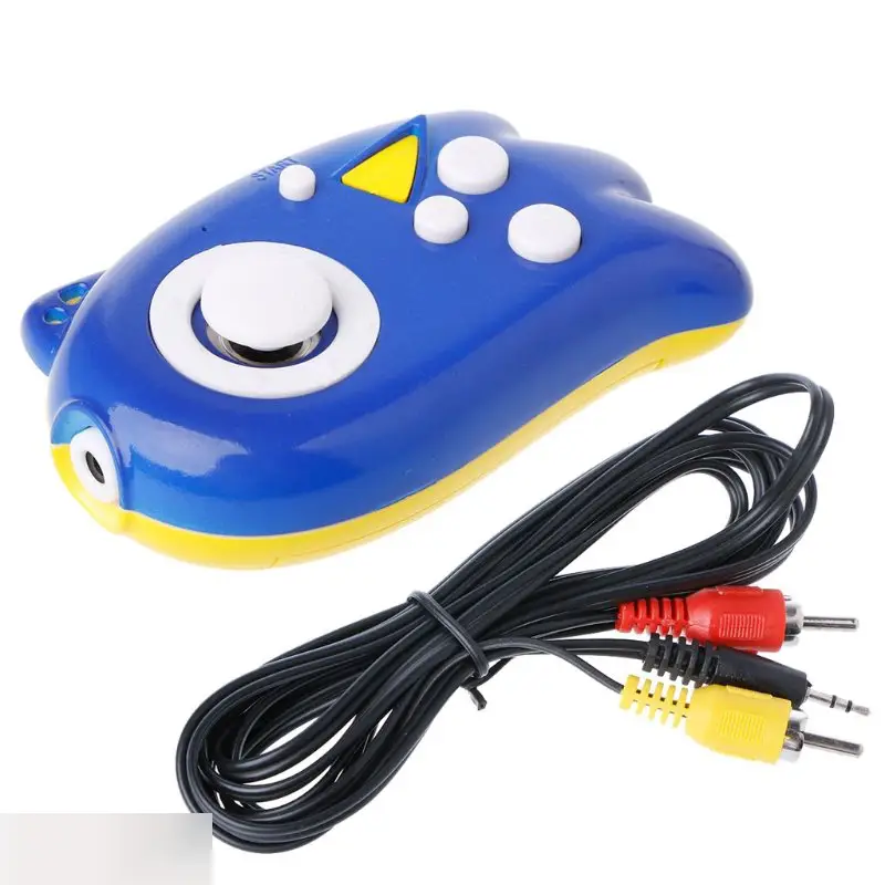 Портативная игровая приставка консоль с встроенными играми 8 бит синяя