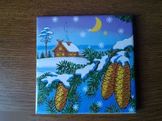 Подставка под горячее 10 см Китай керамика и пробка современная новая