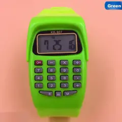 Часы-калькулятор наручные зелёные