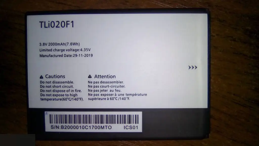 TLi020F1 аккумулятор для Alcatel