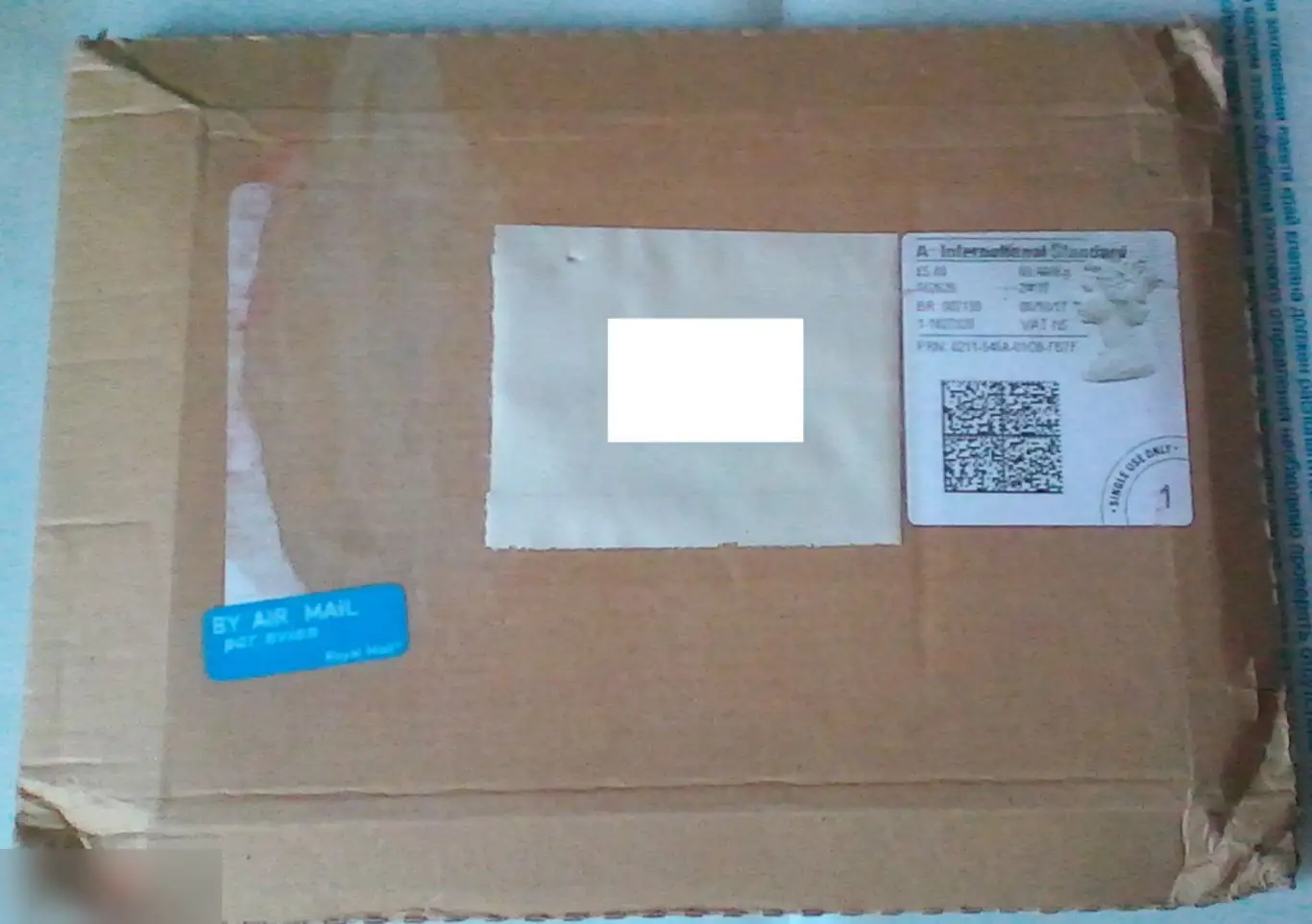 Картонный конверт Великобритания 06.10.2017