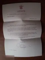 Конверт и письмо из Букингемского дворца 12.09.19 Чарльз, принц Уэльский