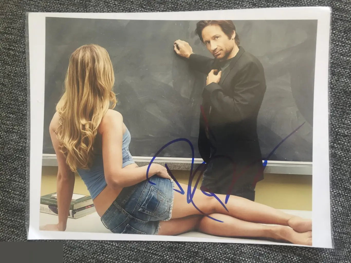 Дэвид Духовны автограф на фото с сертификатом