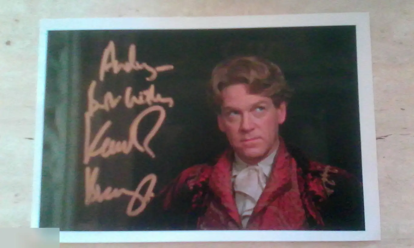 Кеннет Брана автограф Гарри Поттер и тайная комната