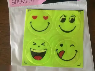 Светоотражающие наклейки смайлик