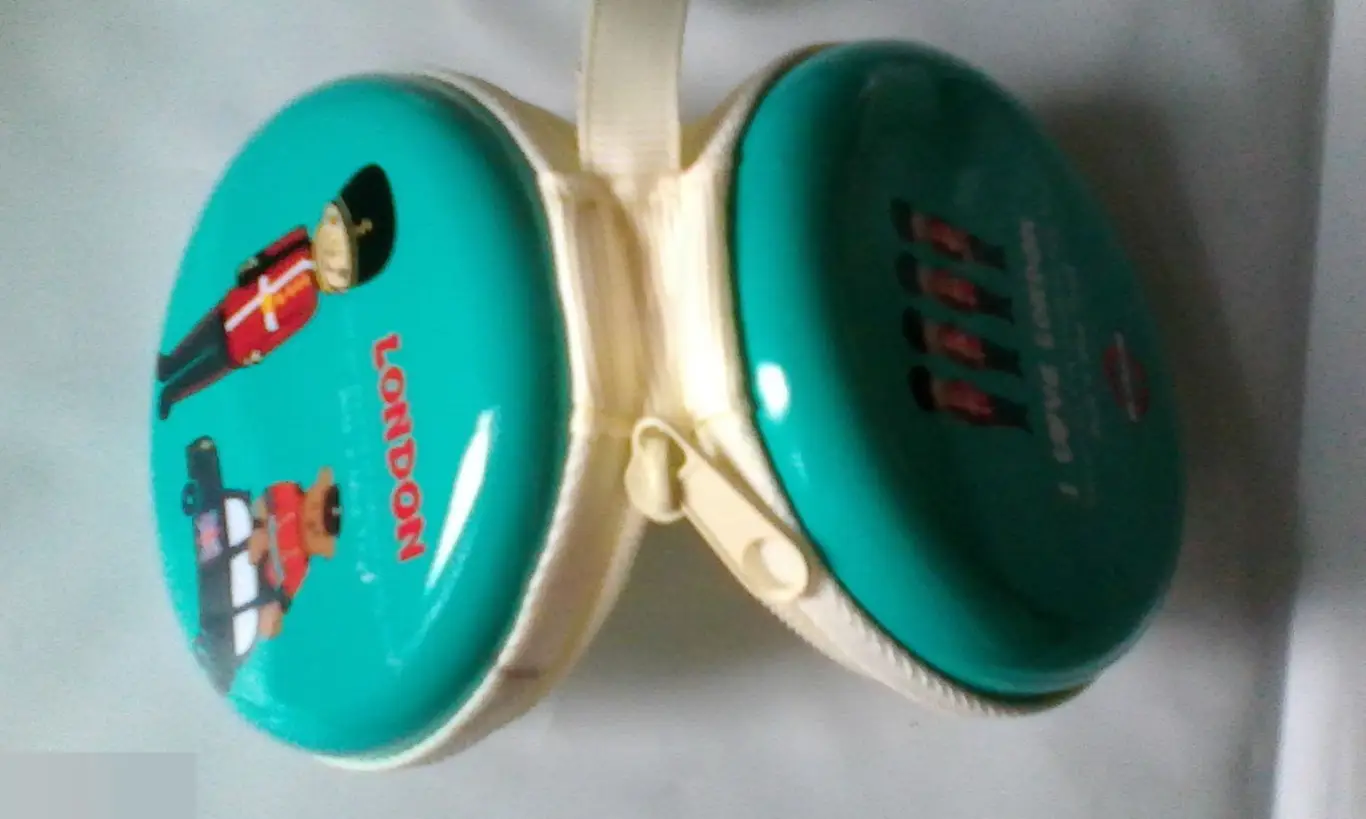 Металлическая круглая коробочка бокс для мелочей таблеток украшений наушников I Love London 2