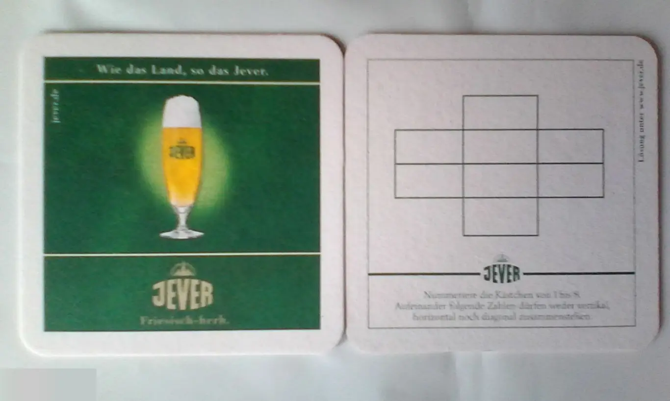 Подставка бирдекель Jever Германия