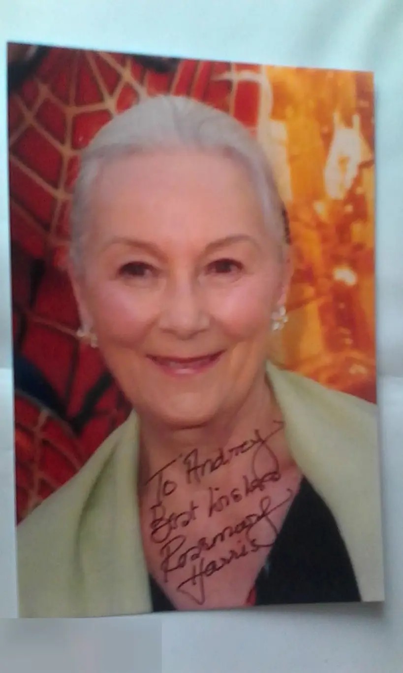 Розмари Харрис автограф на фото Человек-паук