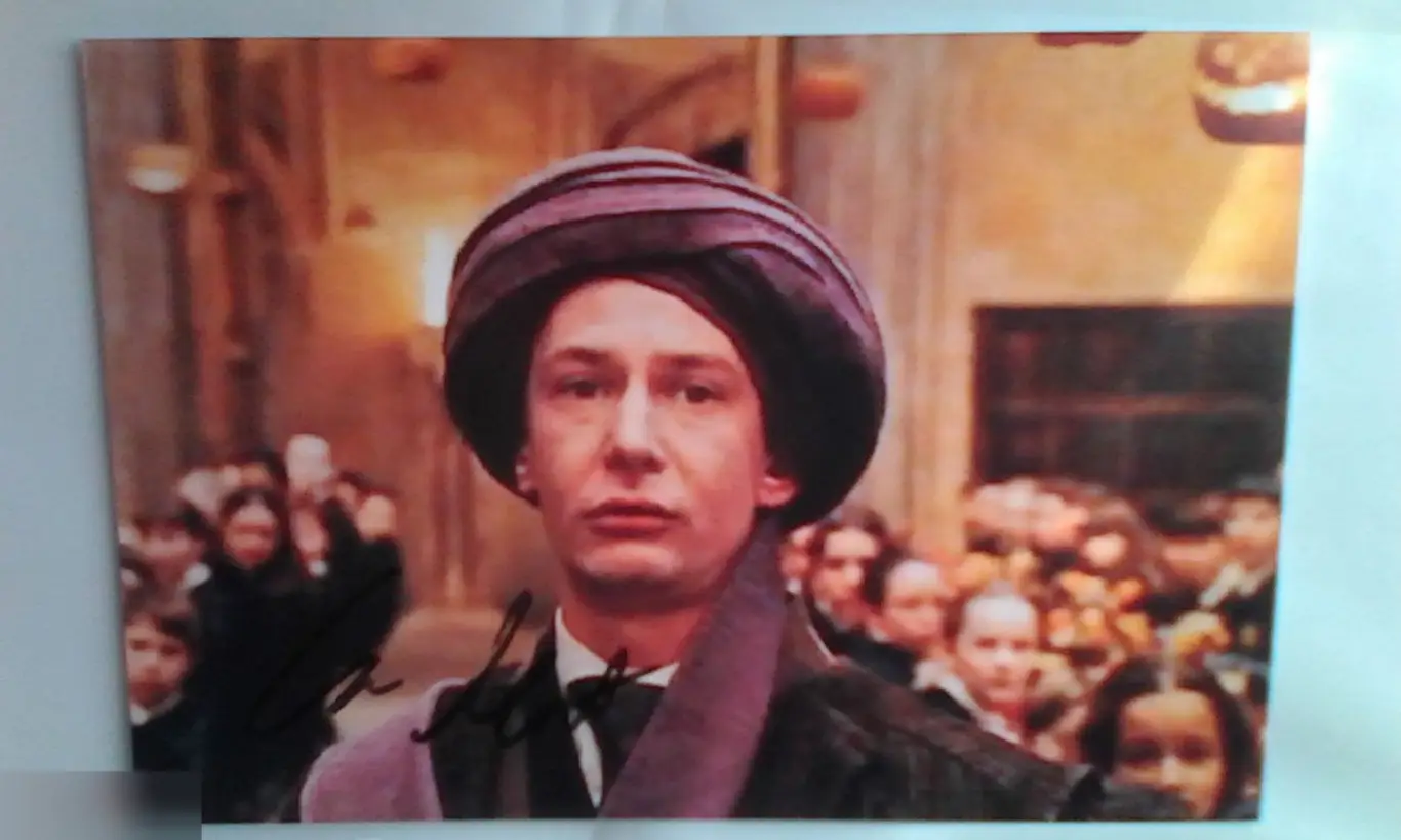 Иэн Харт автограф на фото Гарри Поттер