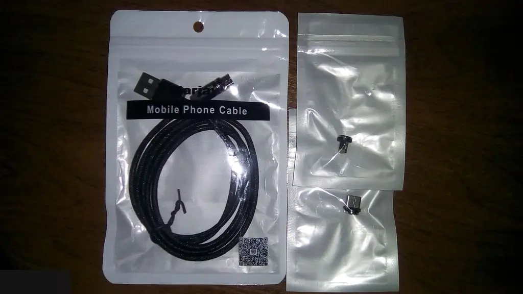 Магнитная зарядка 3 в 1 Micro-USB Type-C iPhone Marjay 1 метр