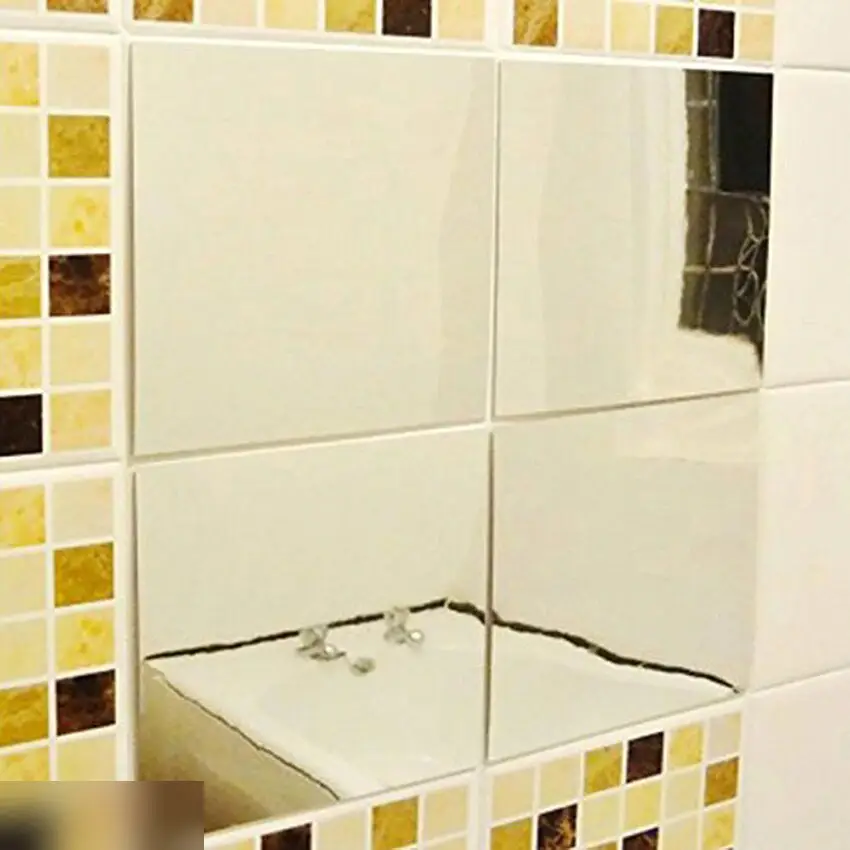 Зеркало-наклейка 15х15 см 9 штук