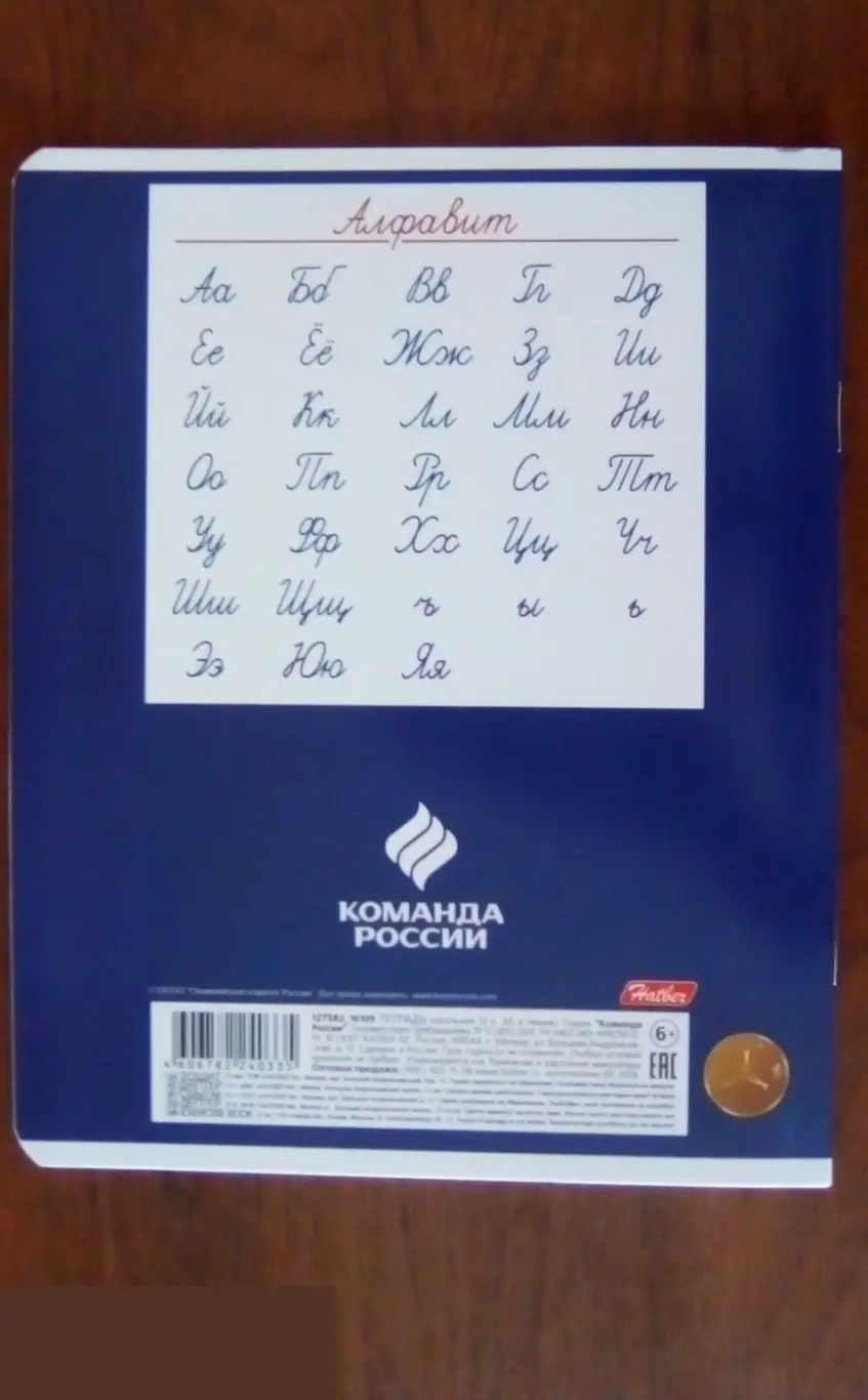 Команда России тетрадь 12 листов A5 линия Hatber 1