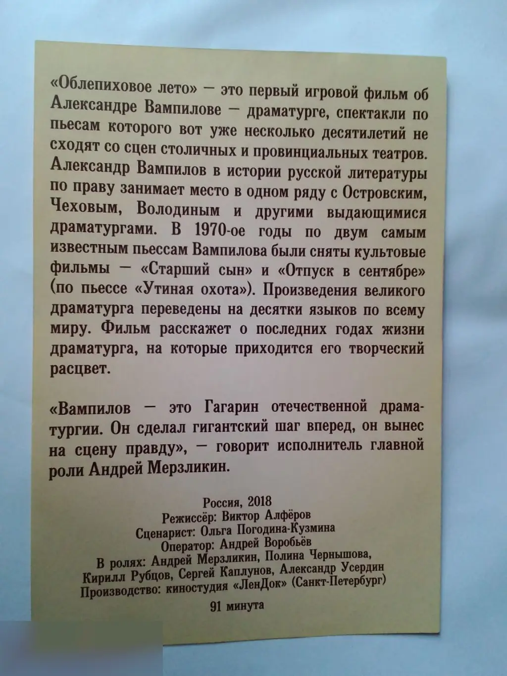 Флаер листовка Облепиховое лето 1