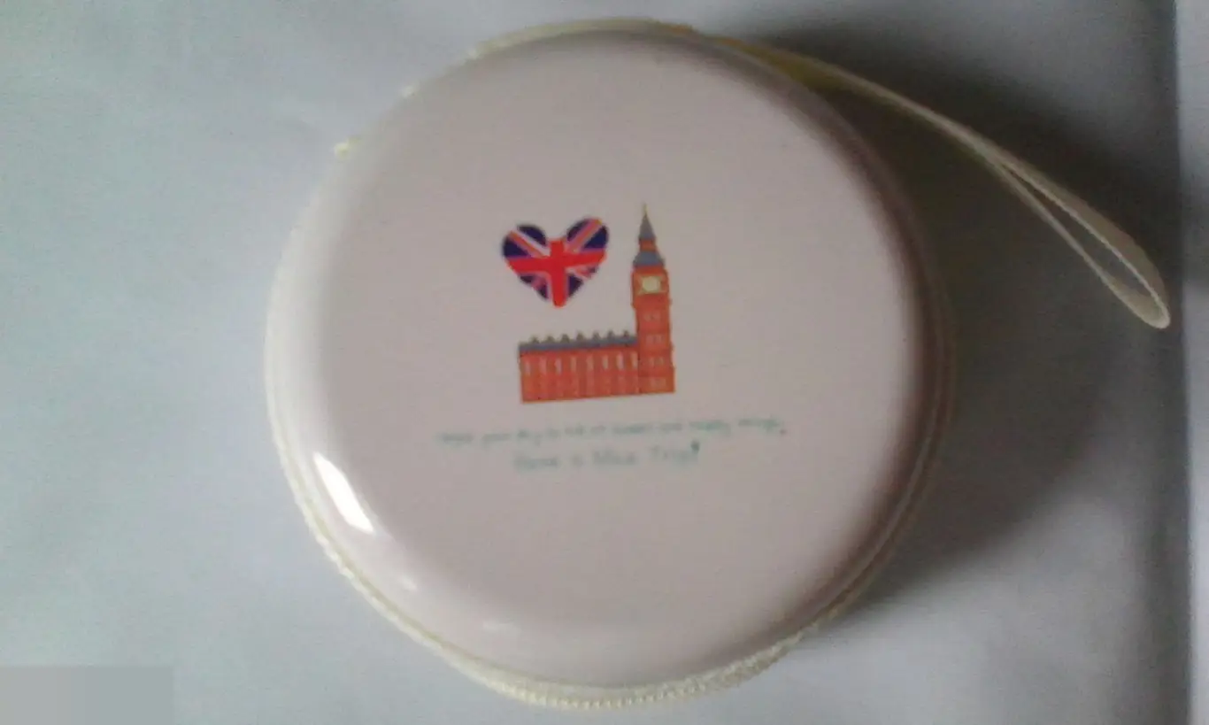 Металлическая круглая коробочка бокс для мелочей таблеток украшений наушников I Love London 1