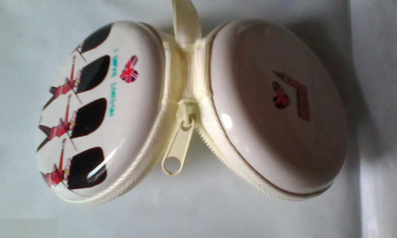 Металлическая круглая коробочка бокс для мелочей таблеток украшений наушников I Love London 3