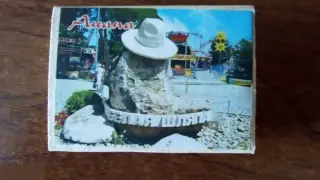 Анапа. Белая шляпа. Коробок спичек с магнитом новый полный