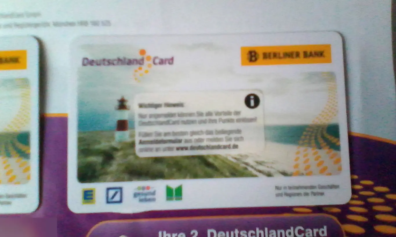 Две Deutschland Card Германия 2