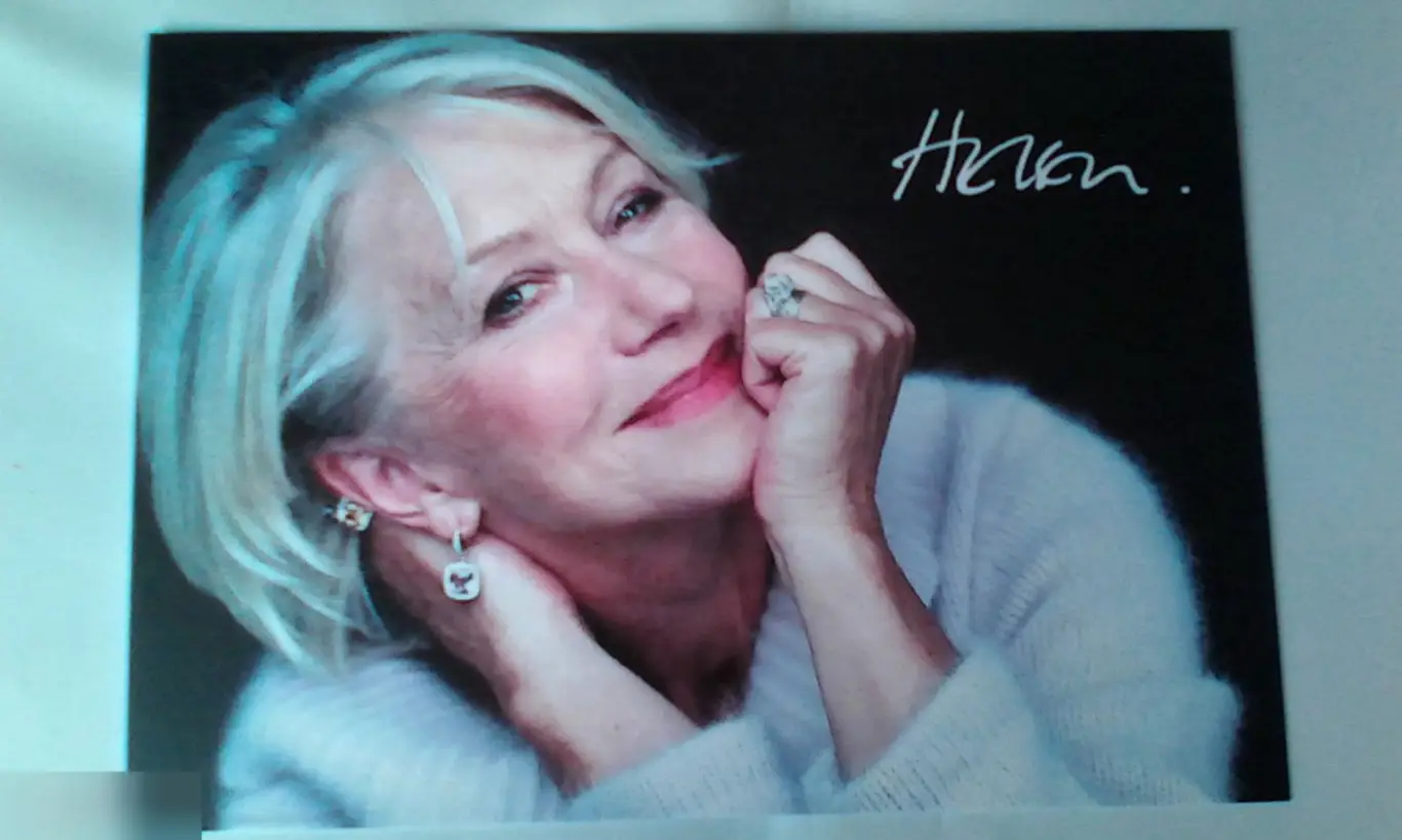 Хелен Миррен напечатанный автограф принт