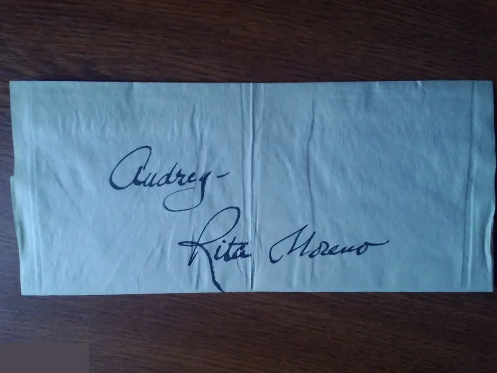 Рита Морено автограф