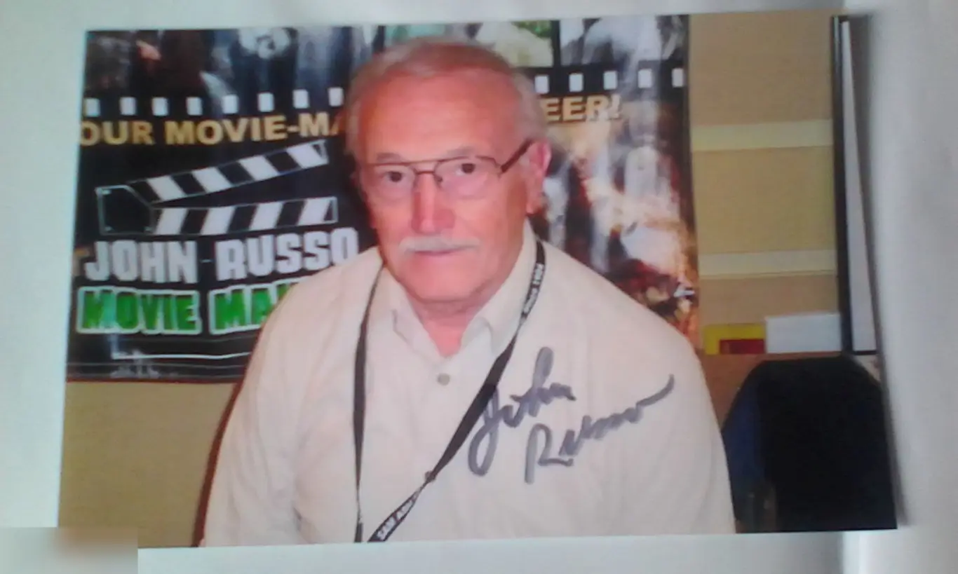 Джон Руссо автограф на фото Ночь живых мертвецов